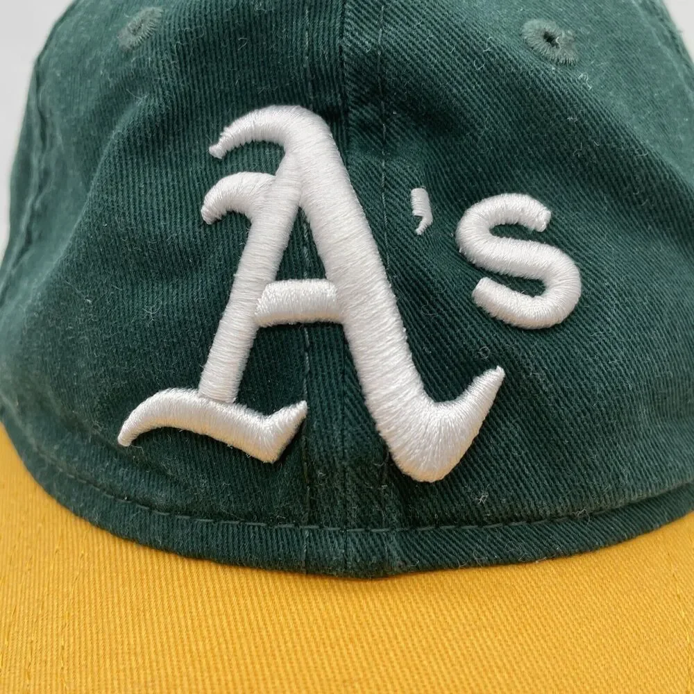 Oakland A's Youth Baseball Hat. Adjustable Green/Yellow 9Forty New Era 2017